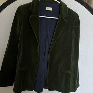 Zadig & Voltaire Forest Green Velvet Blazer